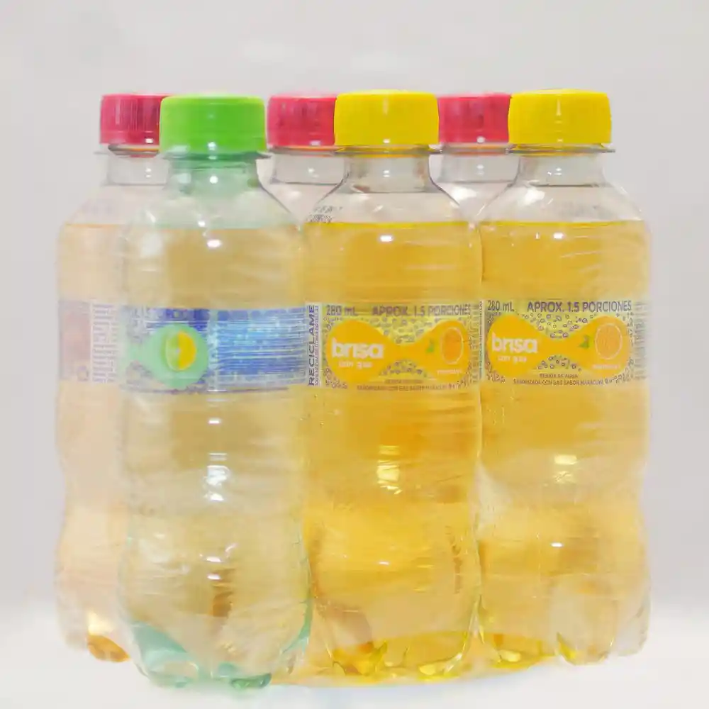 Bebida Brisa Agua Saborizada Gas Manzana Li (6 Unidad)