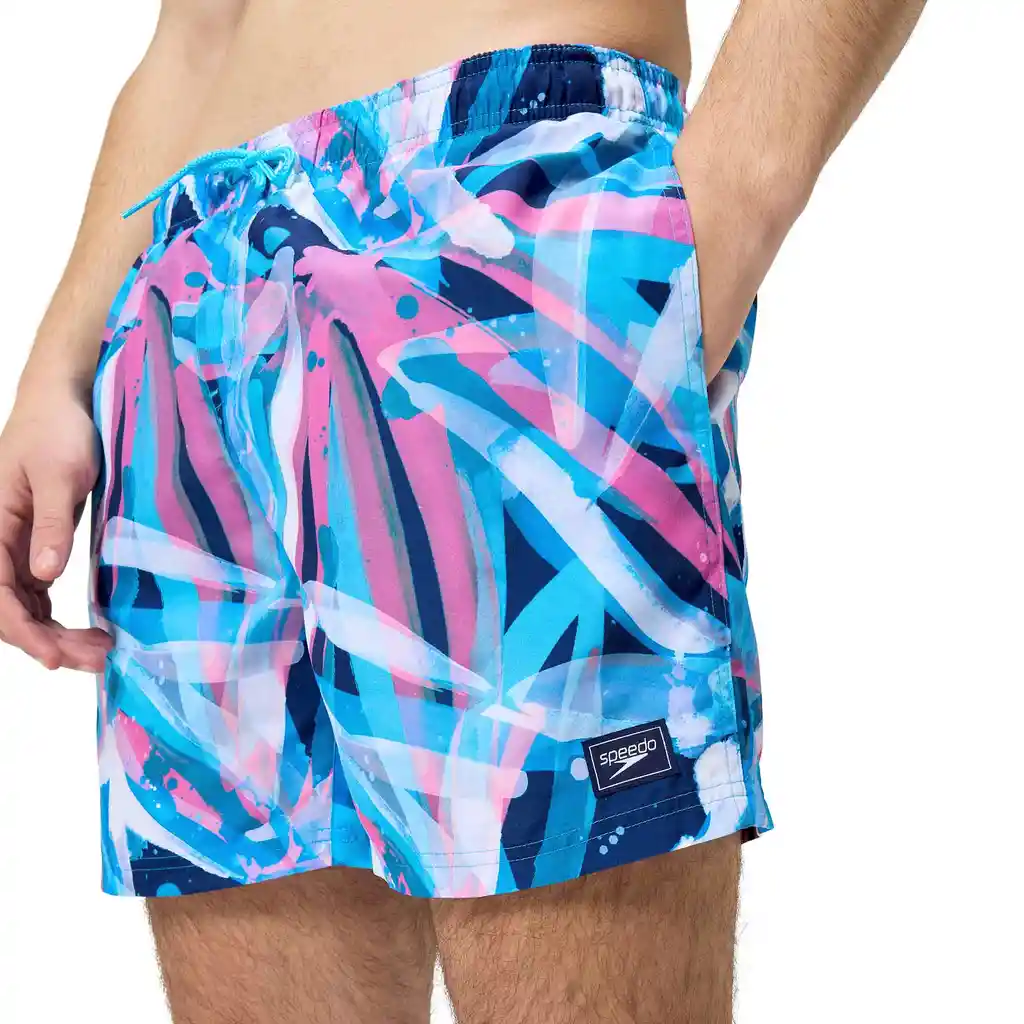Pantaloneta Digital Printed Leisure 16 Pulgadas Hombre Azul-s