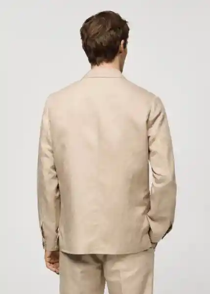 Blazer Americana Sorbet Beige Talla 50 Hombre Mango
