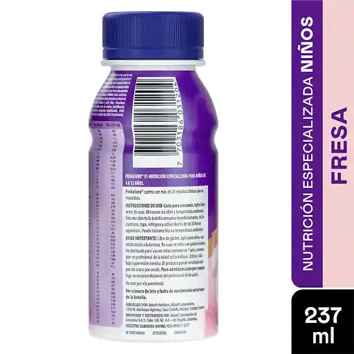 Pediasure Alimento Líquido Sabor a Fresa 