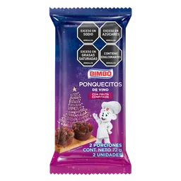 Bimbo Ponquecitos Vino Navidad 72 G