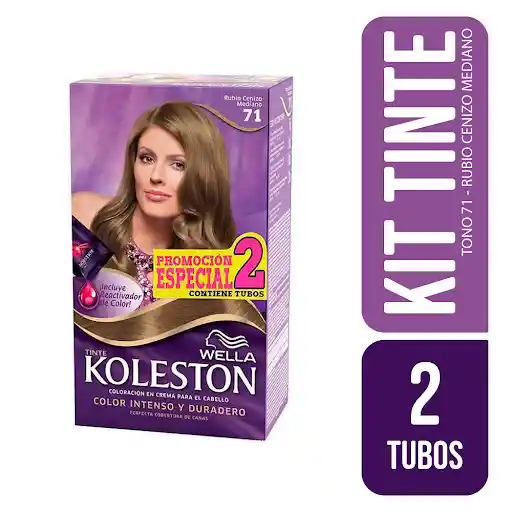Wella Koleston Tinte Capilar 71 Rubio Cenizo Mediano