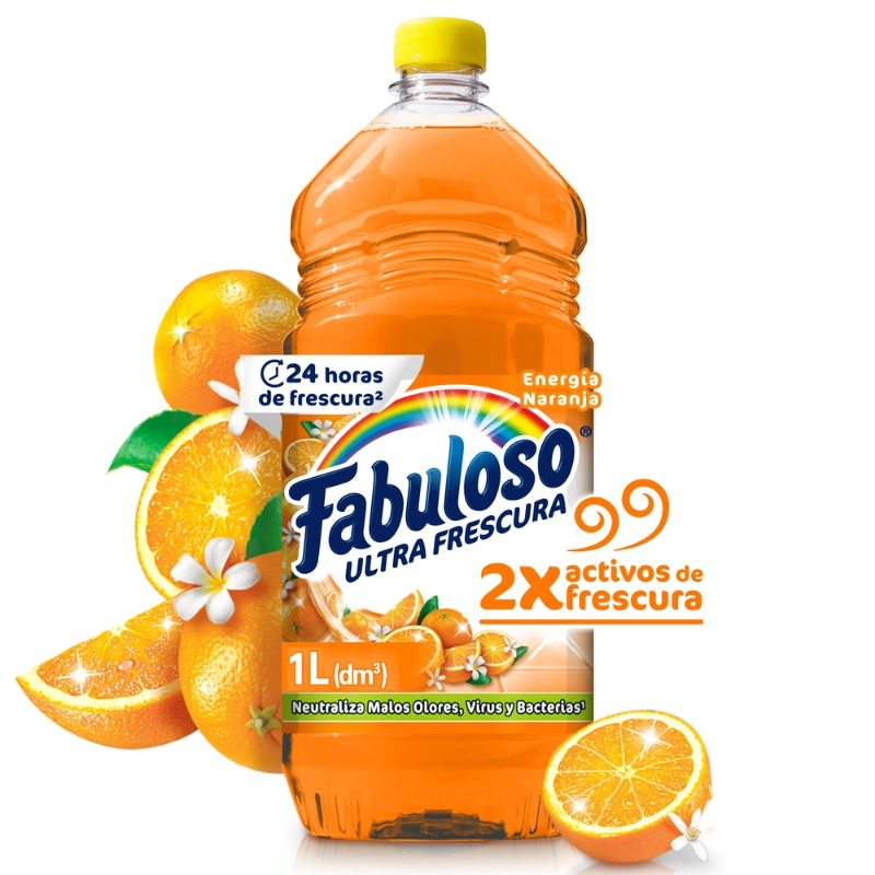 Limpia Pisos Fabuloso Energía Naranja 1L