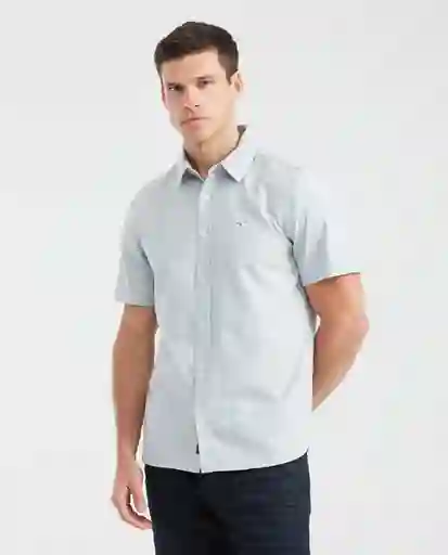 Camiseta Oxford Manga Corta Gris Tormenta Claro T S Chevignon