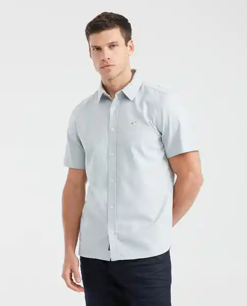Camiseta Oxford Manga Corta Gris Tormenta Claro T S Chevignon