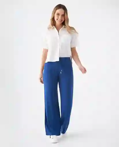 Pantalón Azul Aurelia Medio Talla M 439F033 Esprit