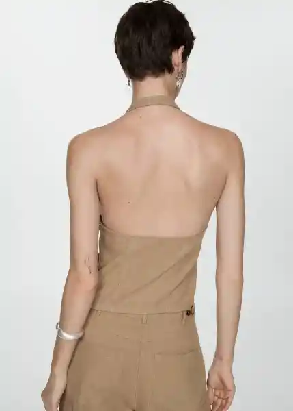 Top Tartufo Marrón Talla S Mujer Mango