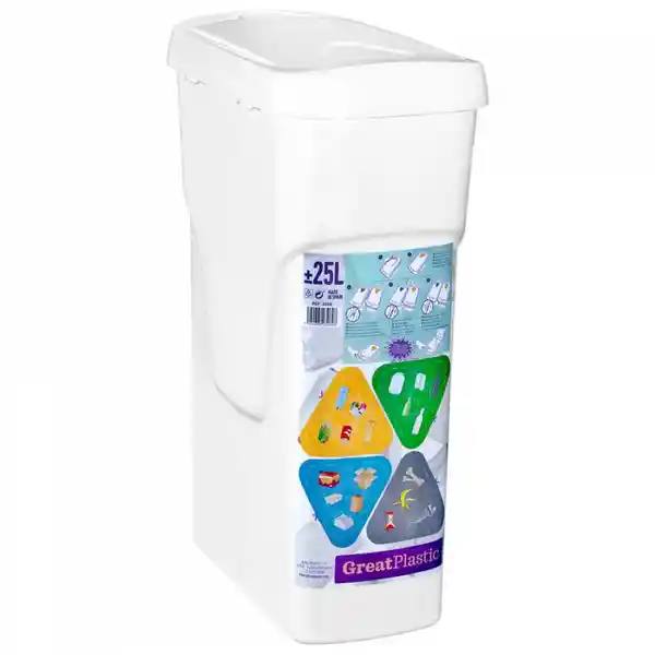 Great Plastic Caneca Ecológica Blanca 25 L