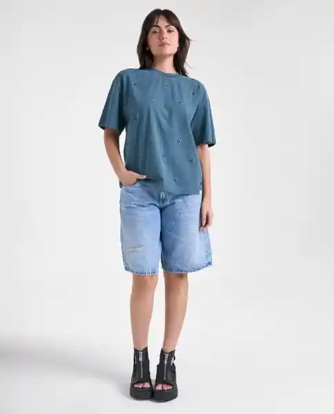 Camiseta Mujer Verde Talla L 609G009_VER184612 Americanino