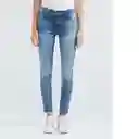 Jean High Rise Cosmo Medio Mujer Azul Talla 12 Chevignon