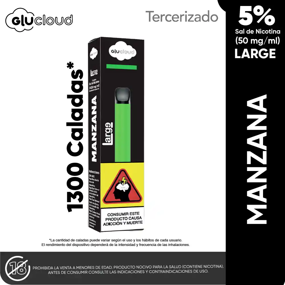 Glucloud Vapeador Manzana Large