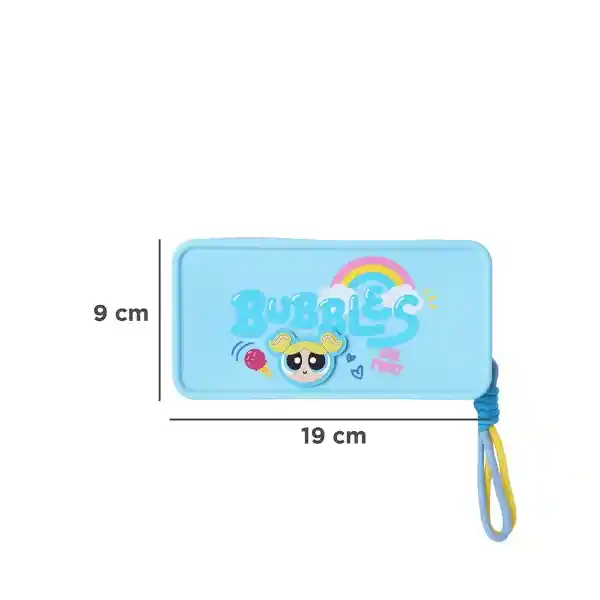 Cosmetiquera Cuadrada Serie Chicas Súper Poderosas Azul Miniso