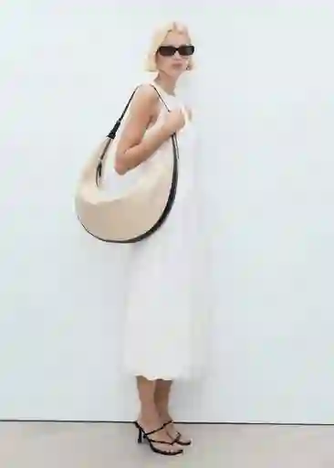 Vestido Pumpkin Blanco Talla S Mujer Mango