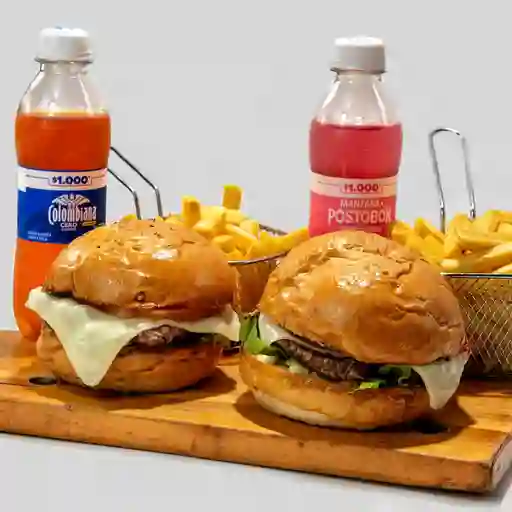 Combo hamburguesa tradicional x2