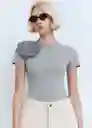 Camiseta Vigo-H Gris Medio Vigoré Talla S Mujer Mango