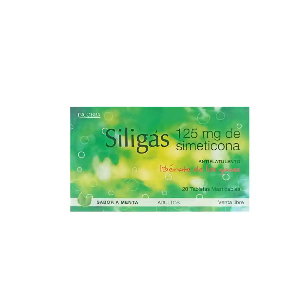Siligas 125 Mg Menta Caja X 20 Tableta Masticable