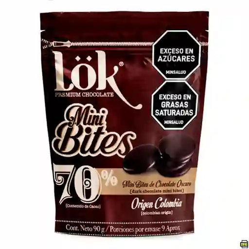 Mini Bites Chocolate Oscuro 70% Lok Premium Products