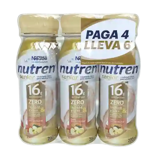 Complemento nutricional líquido NESTLÉ NUTREN Senior mix de frutas 6 x 200mL c/u