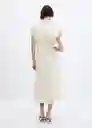 Vestido Ali-W Off White Talla M Mujer Mango