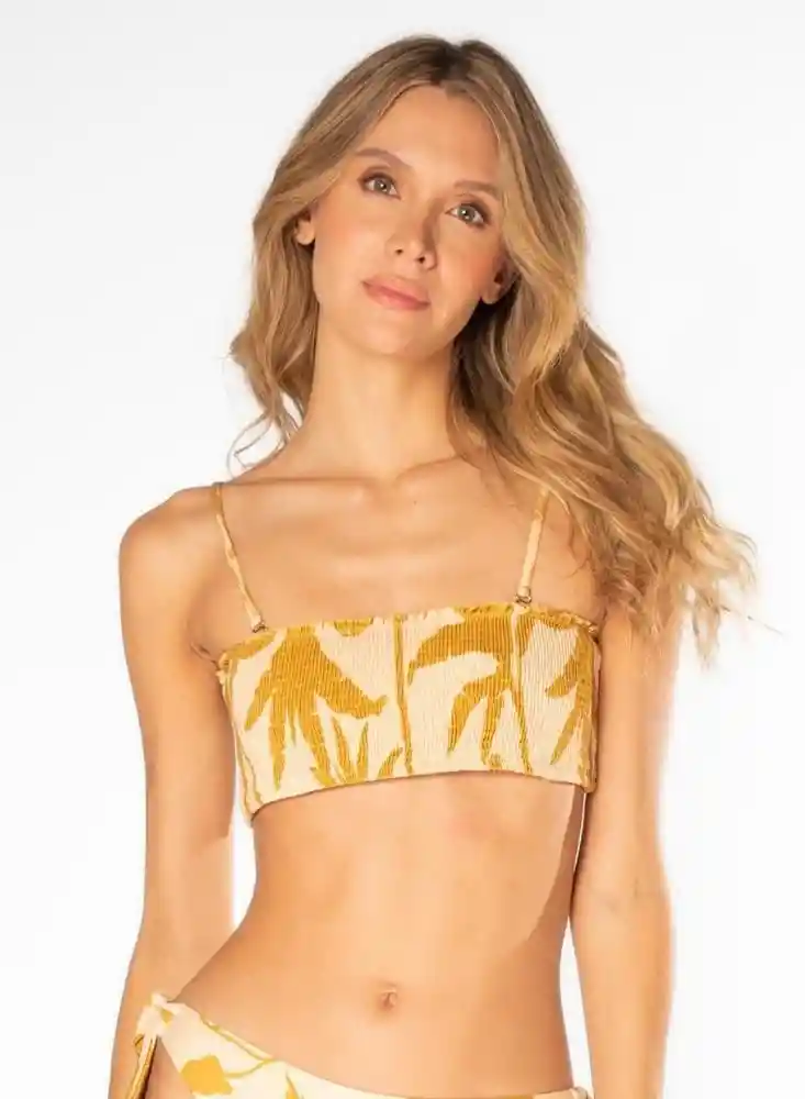 Vestido de Baño Top M-mostaza