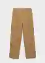 Pantalón Cesarw Camel Talla 36 Mujer Mango