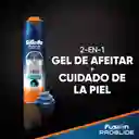 GILLETTE Fusion Proglide Gel de Afeitar 2 en 1 para Barba de 200mL Hidrata y Reduce la Irritación al Afeitarte con Máquina de Afeitar para Hombre