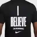 Nike Camiseta M Tee Run Iykyk Manga Corta Hombre Negro Talla L