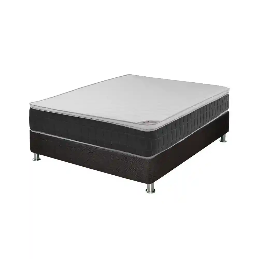 Colchón Combo Spring Semidoble (120 X 190 Cm) Soft Relax Resortado Firme Base Cama