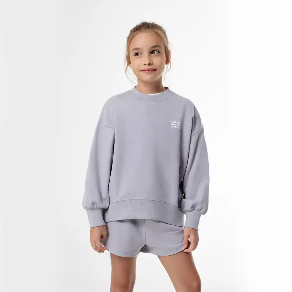 Buzo Manga Larga Con Capucha Kids Femenino Lagata Gef Talla 4