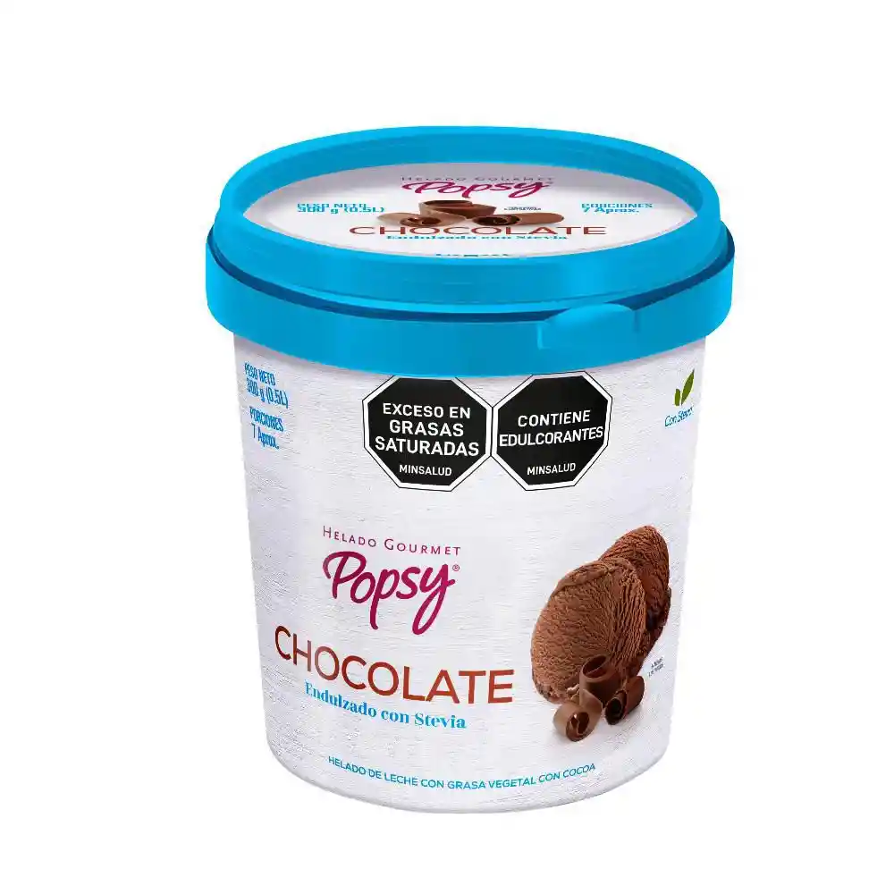 Helado Chocolate Con Stevia 300 Popsy