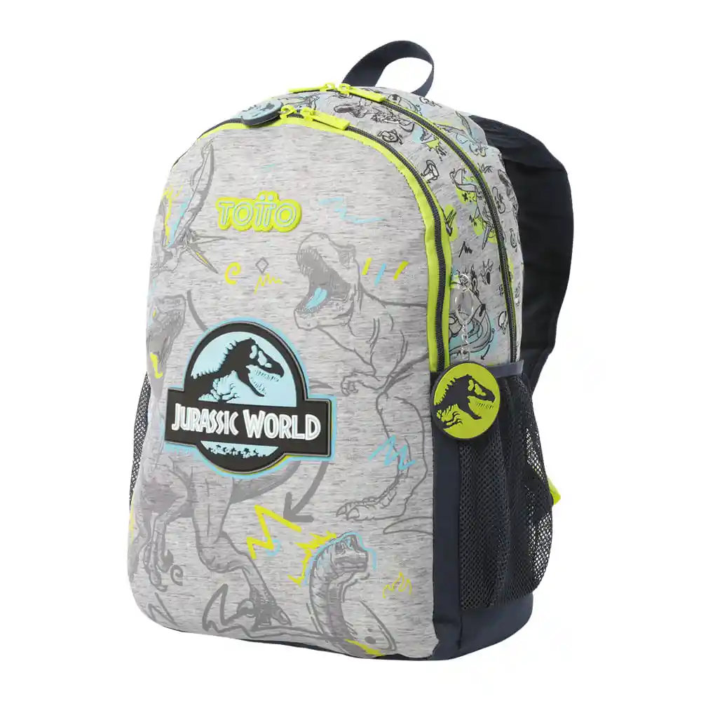 Morral Totto Kids Jurassic Wordl L Gris