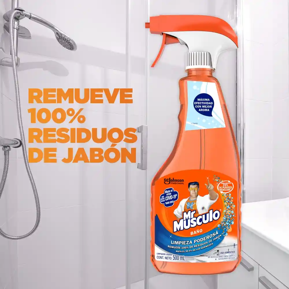 Mr Musculo limpiador líquido baño atomizador, 500 ml