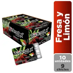 Trident Chicle Splash Fresa Limón Sin Azúcar