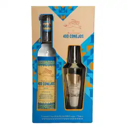 Mezcal 400 Conejos Gratis Shaker (750 Ml)