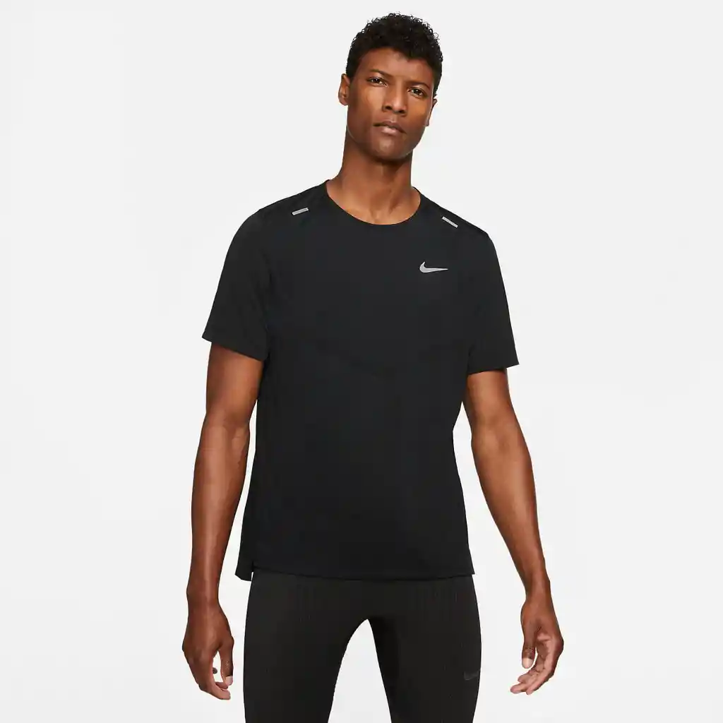M Nk Df Rise 365 Ss Talla S Camisetas Negro Para Hombre Marca Nike Ref: Cz9184-013