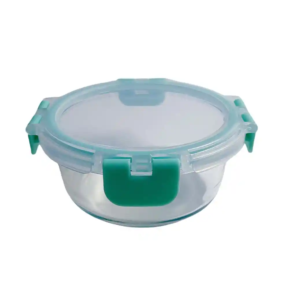 Contenedor Redondo de Vidrio Con Cierre Krea