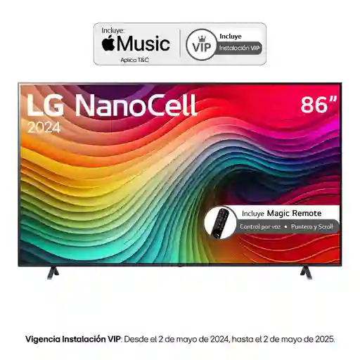 Televisor Lg 86 Pulgadas Nano Cell Uhd-4k Smart Tv 86nano80tsa