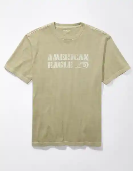 Camiseta Hombre Verde Talla Large American Eagle 01813649