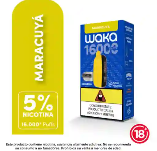 Waka Vapeador Nova Passion Fruit 5% 1600