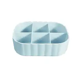 Organizador Plástico Con Compartimento Macaron Azul Miniso