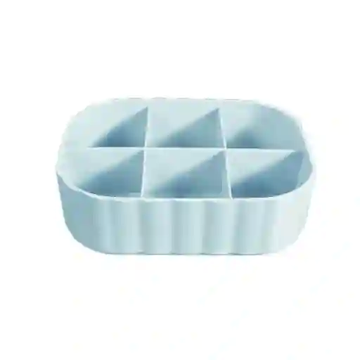 Organizador Plástico Con Compartimento Macaron Azul Miniso