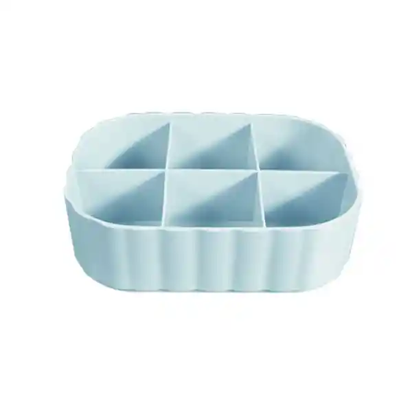 Organizador Plástico Con Compartimento Macaron Azul Miniso