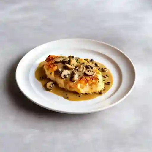 Pollo En Salsa De Champinones