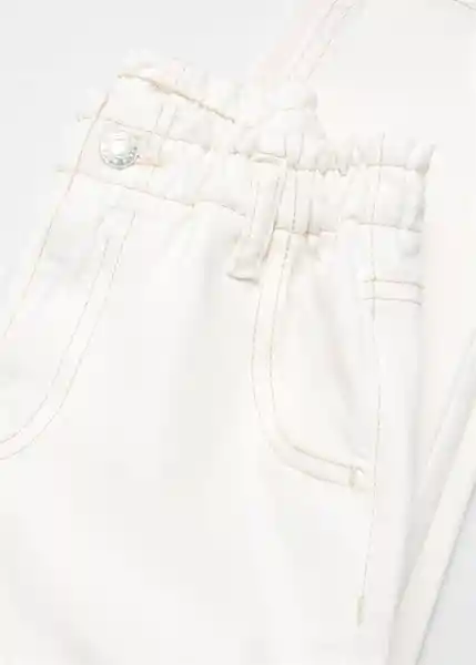 Jean Paperbag Niñas Blanco Talla 7 Mango