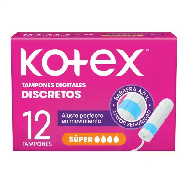Tampones Digitales Kotex Súper 12 Und