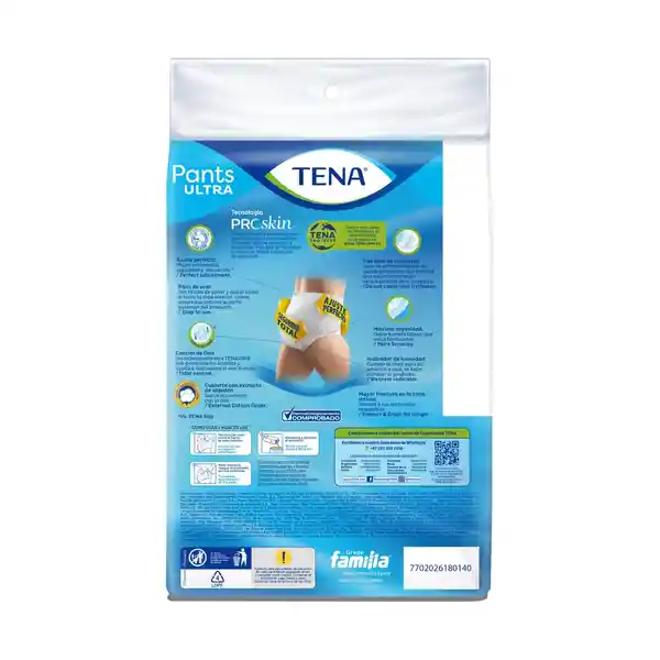 Tena Pants Ultra para Incontinencia Fuerte Sistema Plus Care Talla M