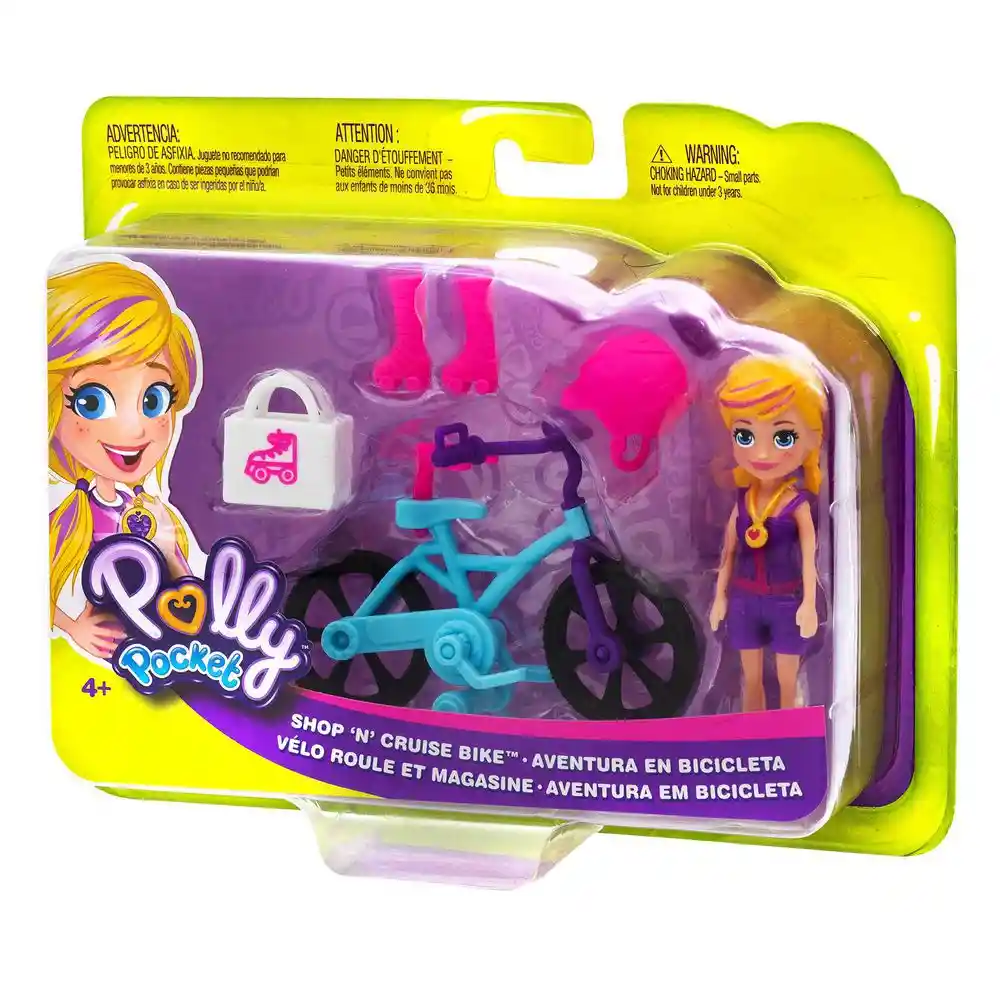 Polly Pocket Mueca Aventura En Ruedas