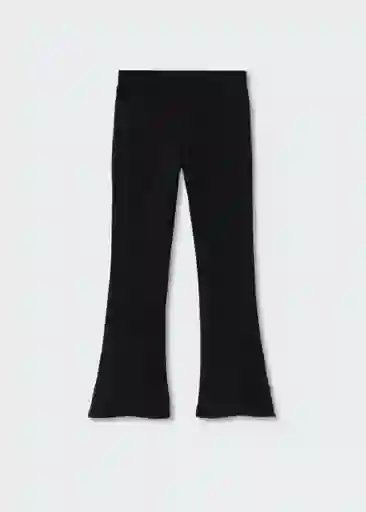 Leggings Flaret Negro Talla 07 Niñas Mango