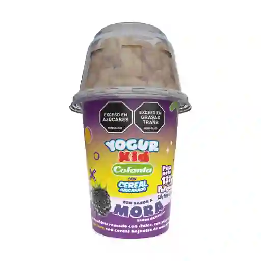 Colanta Yogur Kid Sabor a Mora Con Cereal Azucarado