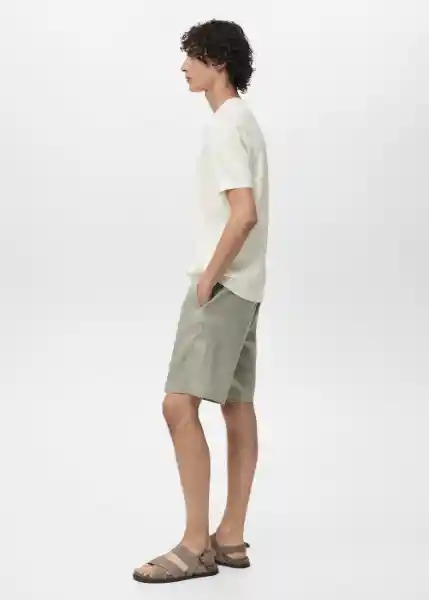 Camiseta Tricot Arraona Off White Talla L Hombre Mango